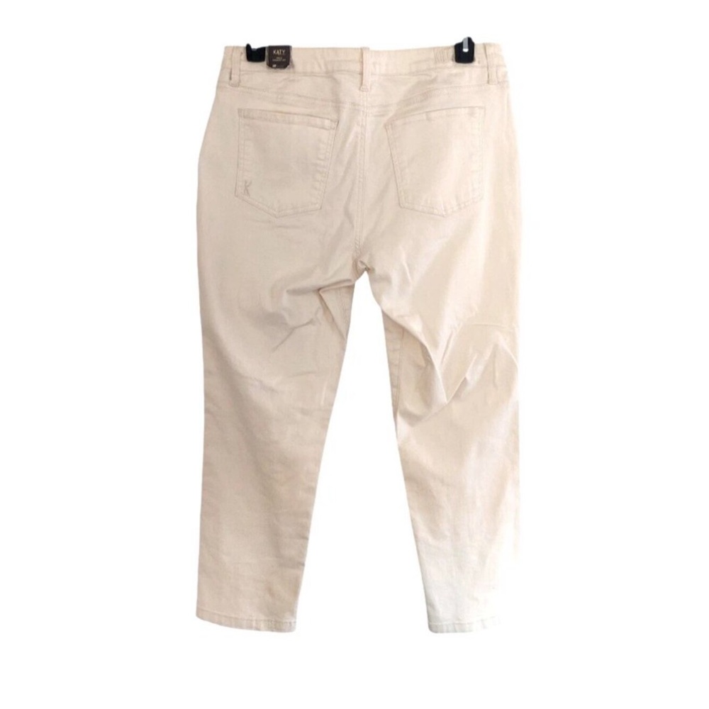 Kut From the Kloth Women Jeans Size 14 Cream Color Katy Ankle Straight Leg New - Picture 4 of 9